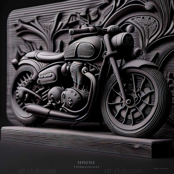 3D model Triumph Bonneville Bobber Black (STL)